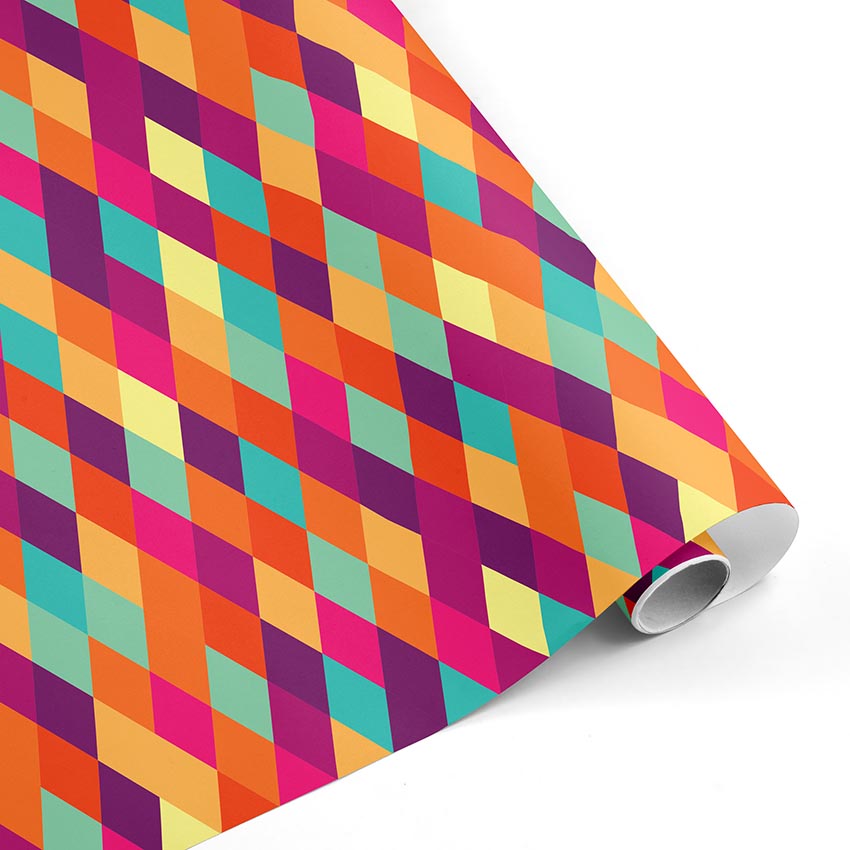 Rollo papel de regalo Rombos colores-mckp