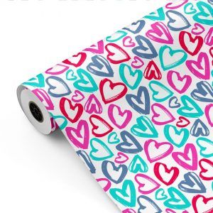 Papel de regalo CORAZONES (BLANCO)