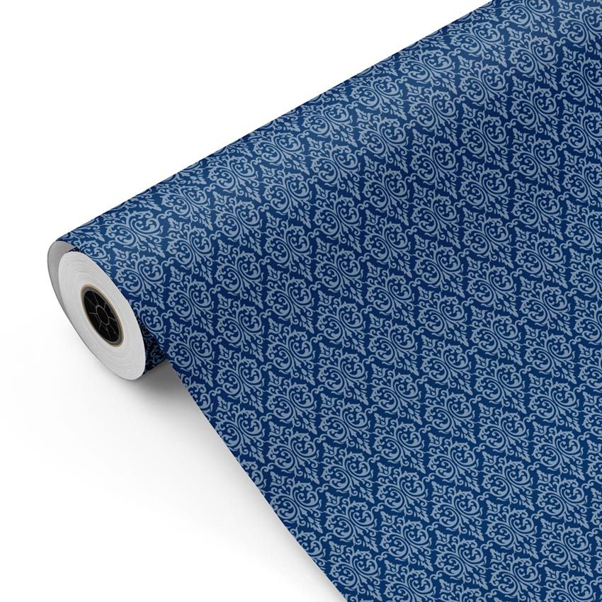 Bobina papel de regalo 2024 Cenefa Azul oscuro mckp