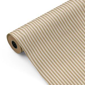 Bobina papel de regalo Rayas 2024 Blanco-Kraft mckp