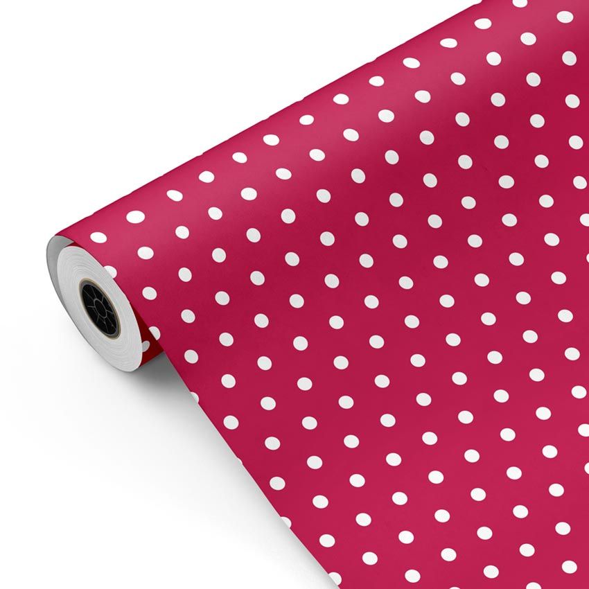 Bobina papel regalo Bobina papel regalo Lunares 2024 p7425 Ciruela mckp